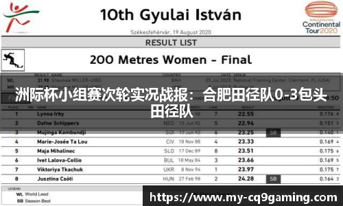 洲际杯小组赛次轮实况战报：合肥田径队0-3包头田径队